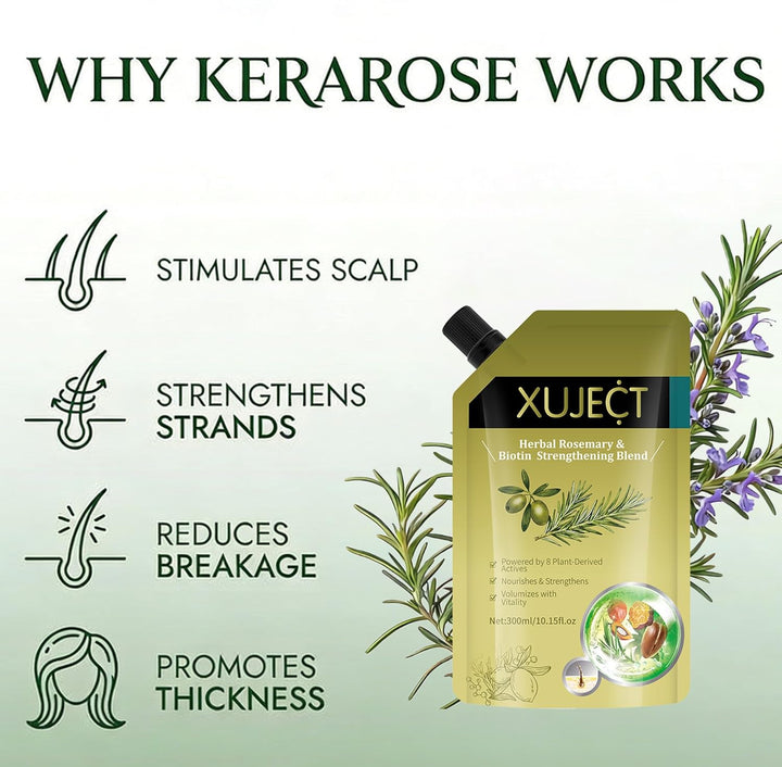 XUJECT Shampoo for Thinning Hair for Women and Men– Rosemary Hair Growth Shampoo with Biotin, Strengthening & Volumizing Formula for Fuller Looking Hair, 10.15 fl oz- 2 Packs