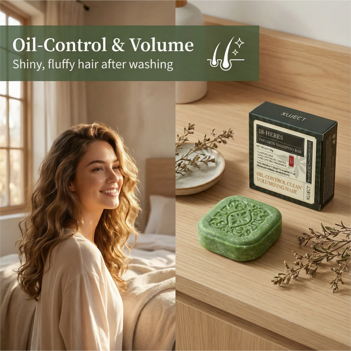 XUJECT Natural Herbal Rosemary Amino Acid Shampoo Bar For Oily Scalp & Dandruff Control